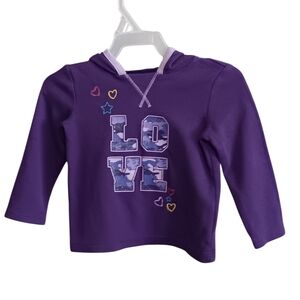 Place Purple Hoodie with Love Graphic